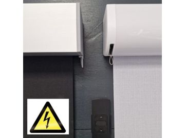 Coulisse cassette rolgordijn verduisterend en warmte werend elektrisch